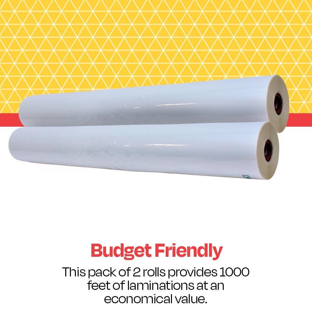 School Smart Laminating Film Rolls, 25 Inches x 500 Feet, 1.5 Mil